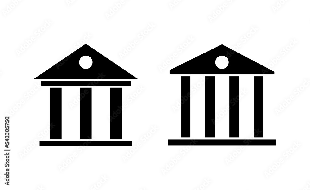Bank icon vector for web and mobile app. Bank sign and symbol, museum, university Bank icon vector for web and mobile app. Bank sign and symbol, museum, university