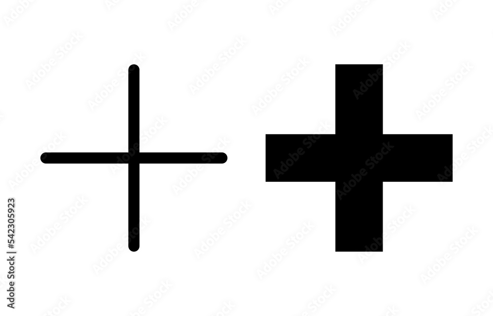 Obraz premium Plus Icon vector for web and mobile app. Add plus sign and symbol