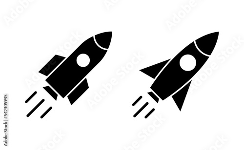 Rocket icon vector for web and mobile app. Startup sign and symbol. rocket launcher icon