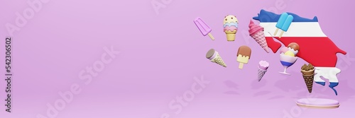 Obraz na płótnie 3d rendering of ice cream consumption in Costa Rica for social media content
w salonie