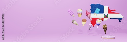 Obraz na płótnie 3d rendering of ice cream consumption in Dominican Republic for social media content
w salonie