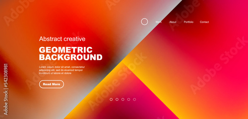 Bright fluid gradient circles abstract background. Business or technology design for wallpaper, banner, background, landing page, wall art, invitation, prints © antishock