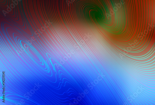Light Blue, Red vector template with bent lines.