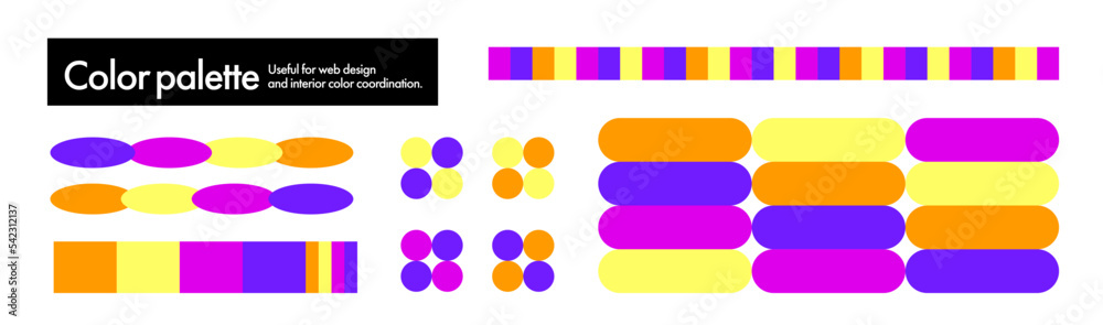 Fototapeta premium color harmony. Trendy color scheme. POP color scheme palette