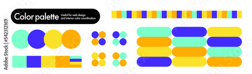 color harmony. Trendy color scheme. POP color scheme palette