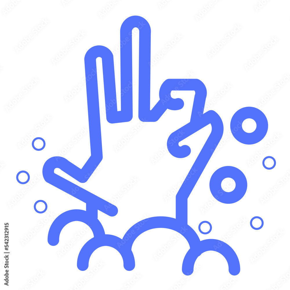 halloween hand scary spooky undead zombie line icon halloween hand scary spooky undead zombie line icon