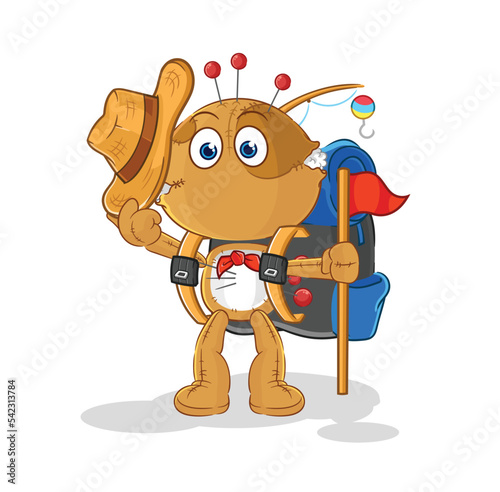 voodoo doll scout vector. cartoon character