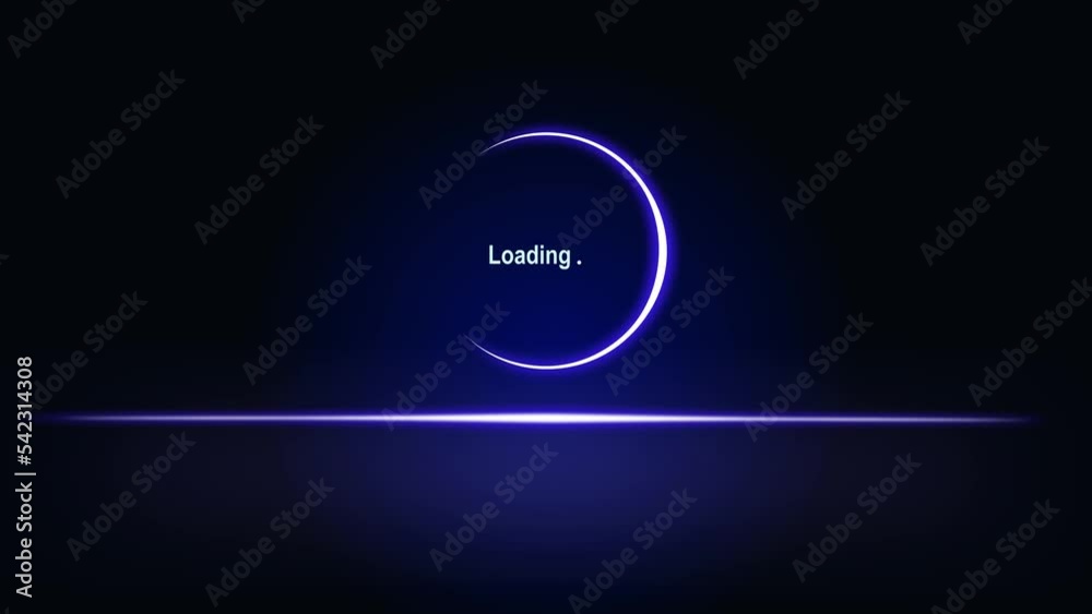 A loading neon circle in a dark background A loading neon circle in a dark background