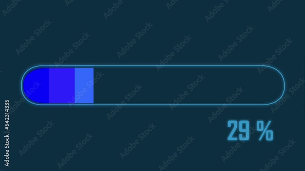 A loading bar in blue A loading bar in blue