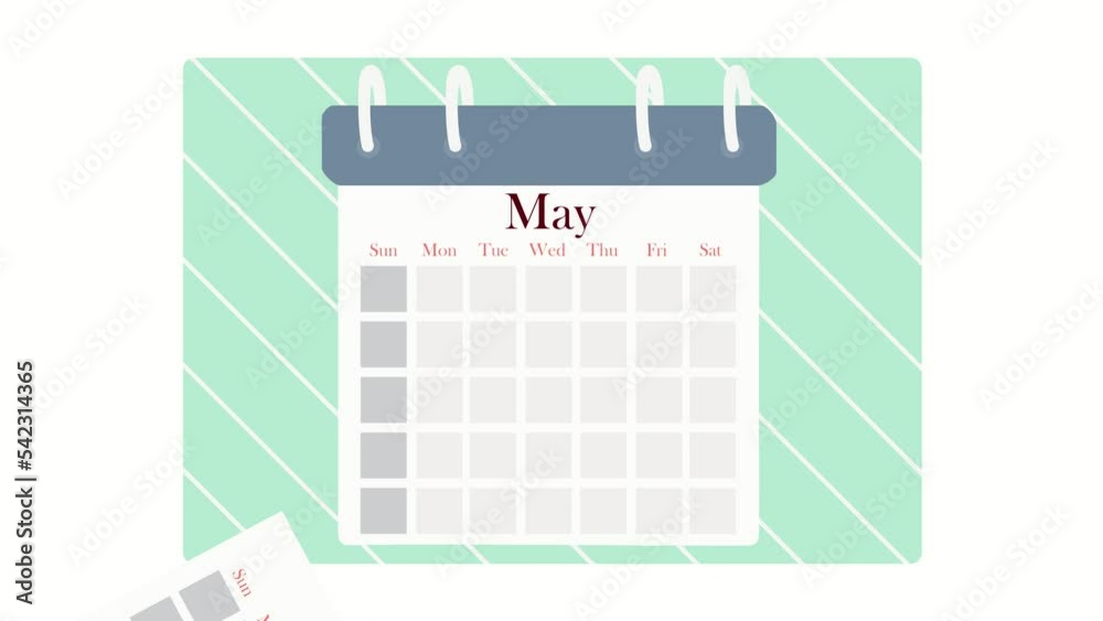 A blue calender symbolizing the passing time