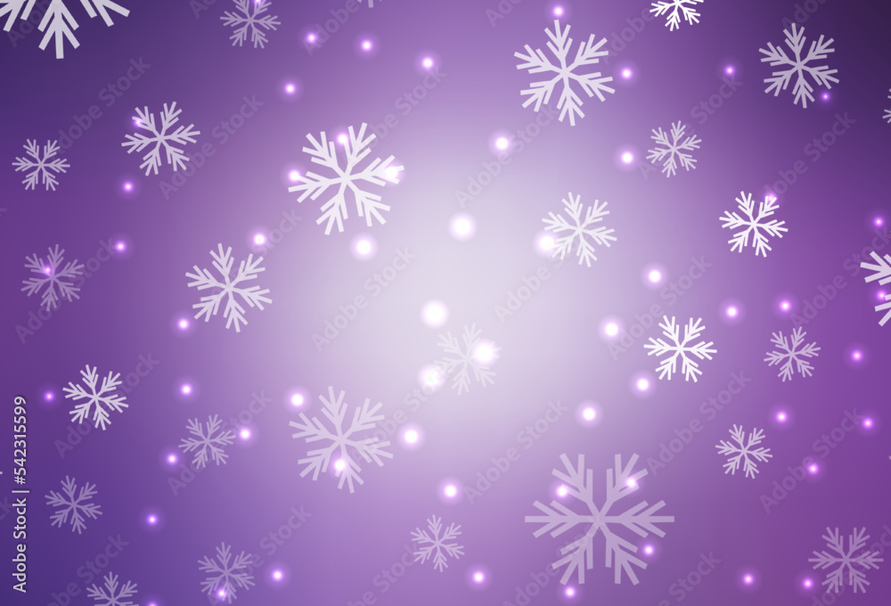 Light Purple vector background with xmas snowflakes, stars. Light Purple vector background with xmas snowflakes, stars.