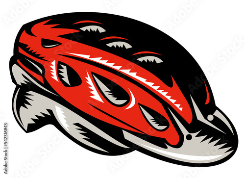 Wallpaper Mural illustration of a cycling crash helmet isolated on white background, Torontodigital.ca