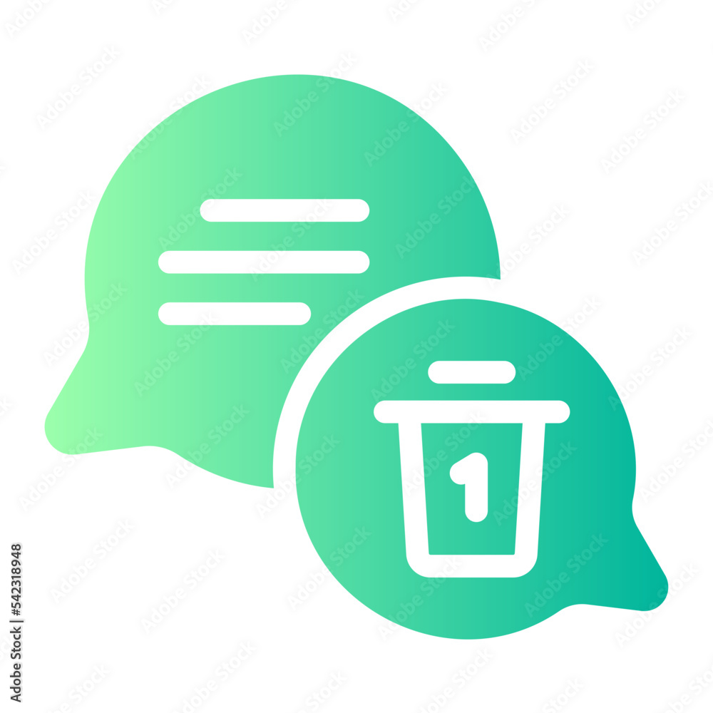 delete message gradient icon delete message gradient icon