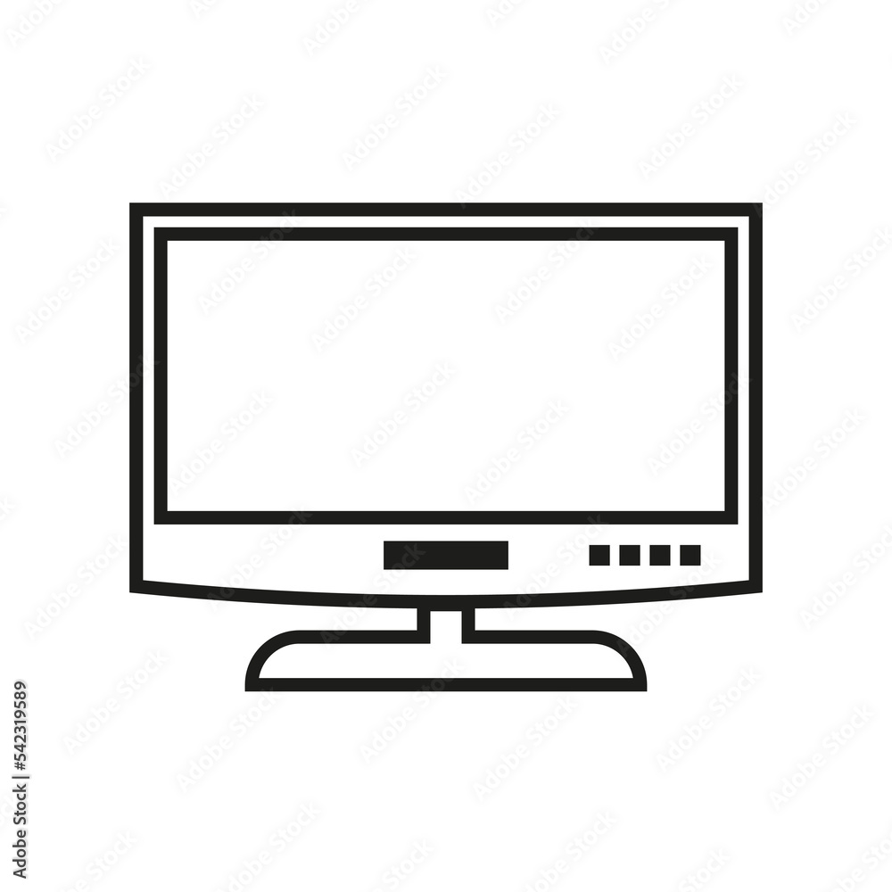 Monitor icon. Modern technology device screen. Internet network. Digital space. Vector illustration. Stock image. Monitor icon. Modern technology device screen. Internet network. Digital space. Vector illustration. Stock image.