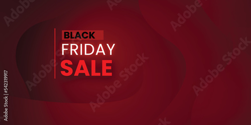 Black Friday Sale Banner in Red & Black for social media and business purpose Free Vector 