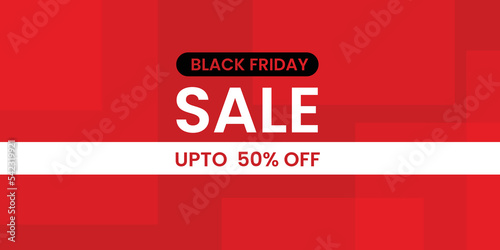 Black Friday Sale Banner in Red & Black for social media and business purpose Free Vector 