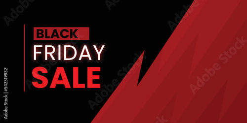 Black Friday Sale Banner in Red & Black for social media and business purpose Free Vector 
