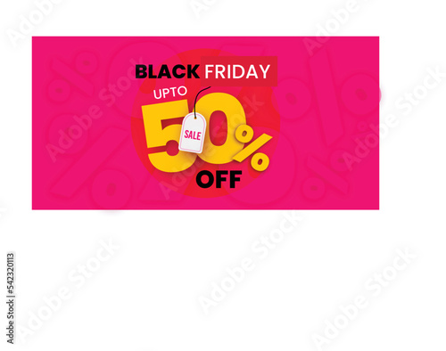Black Friday Sale Banner in Red & Black for social media and business purpose Free Vector 
