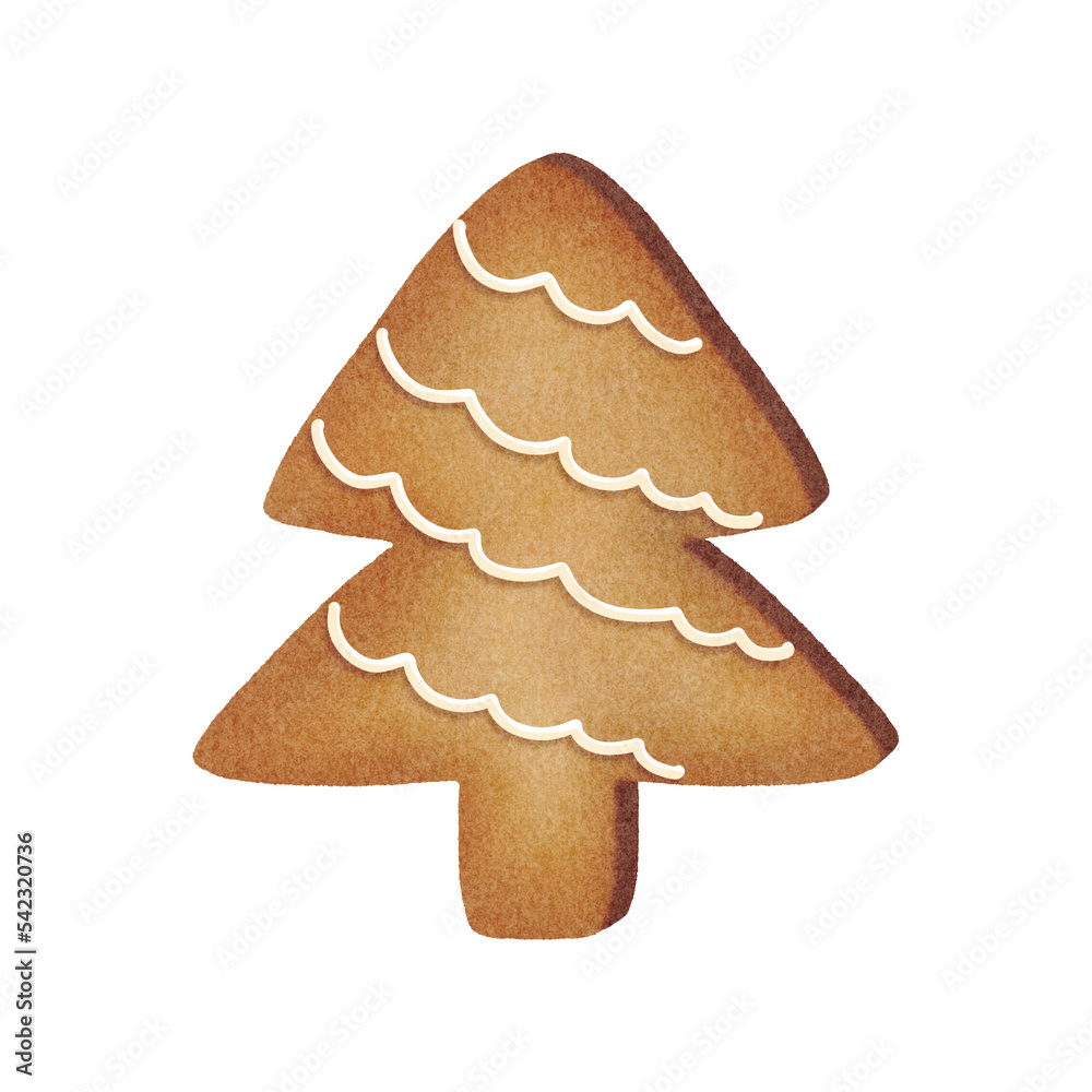 Christmas gingerbread cookie watercolor clipart Christmas gingerbread cookie watercolor clipart