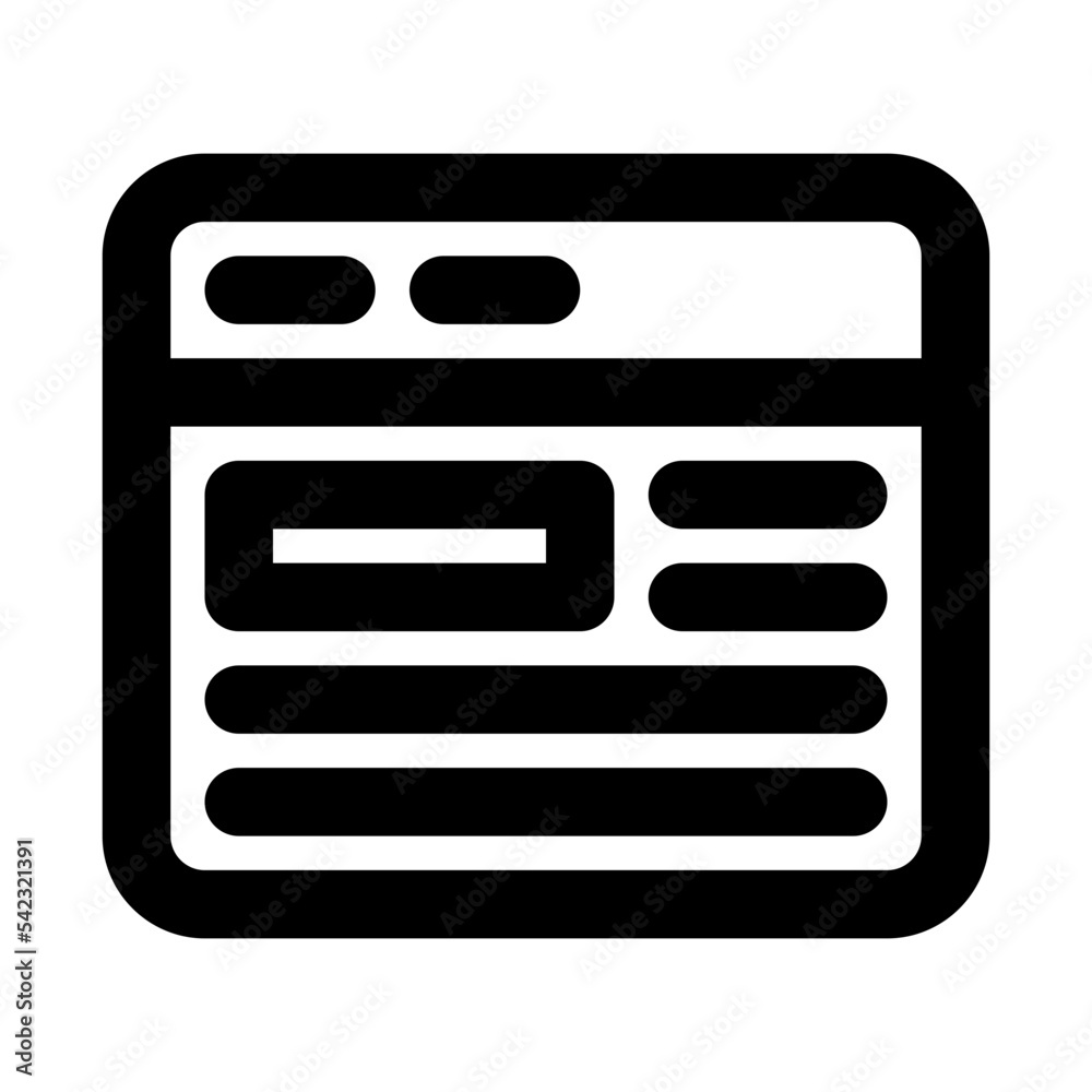 Icon Landing Page With Style Outline Icon Landing Page With Style Outline