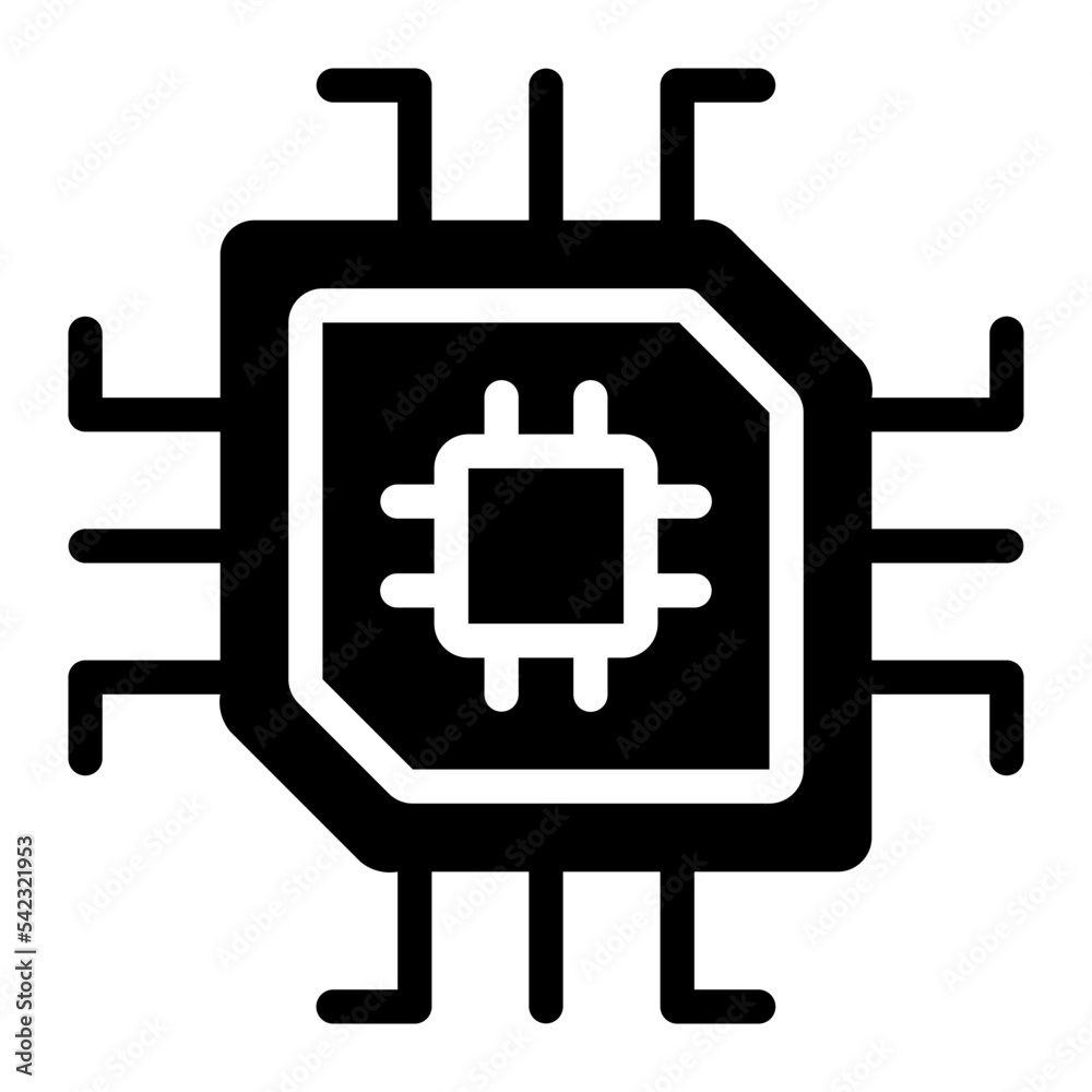 cpu glyph icon cpu glyph icon