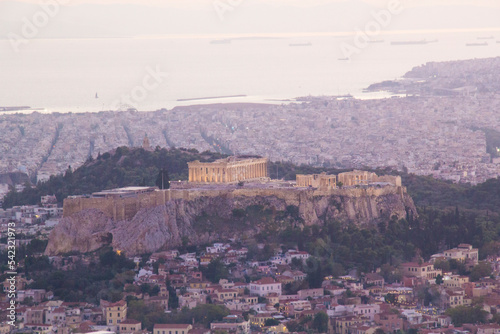 Beautiful view of the Acropolis in Athens, Greece © marinadatsenko
