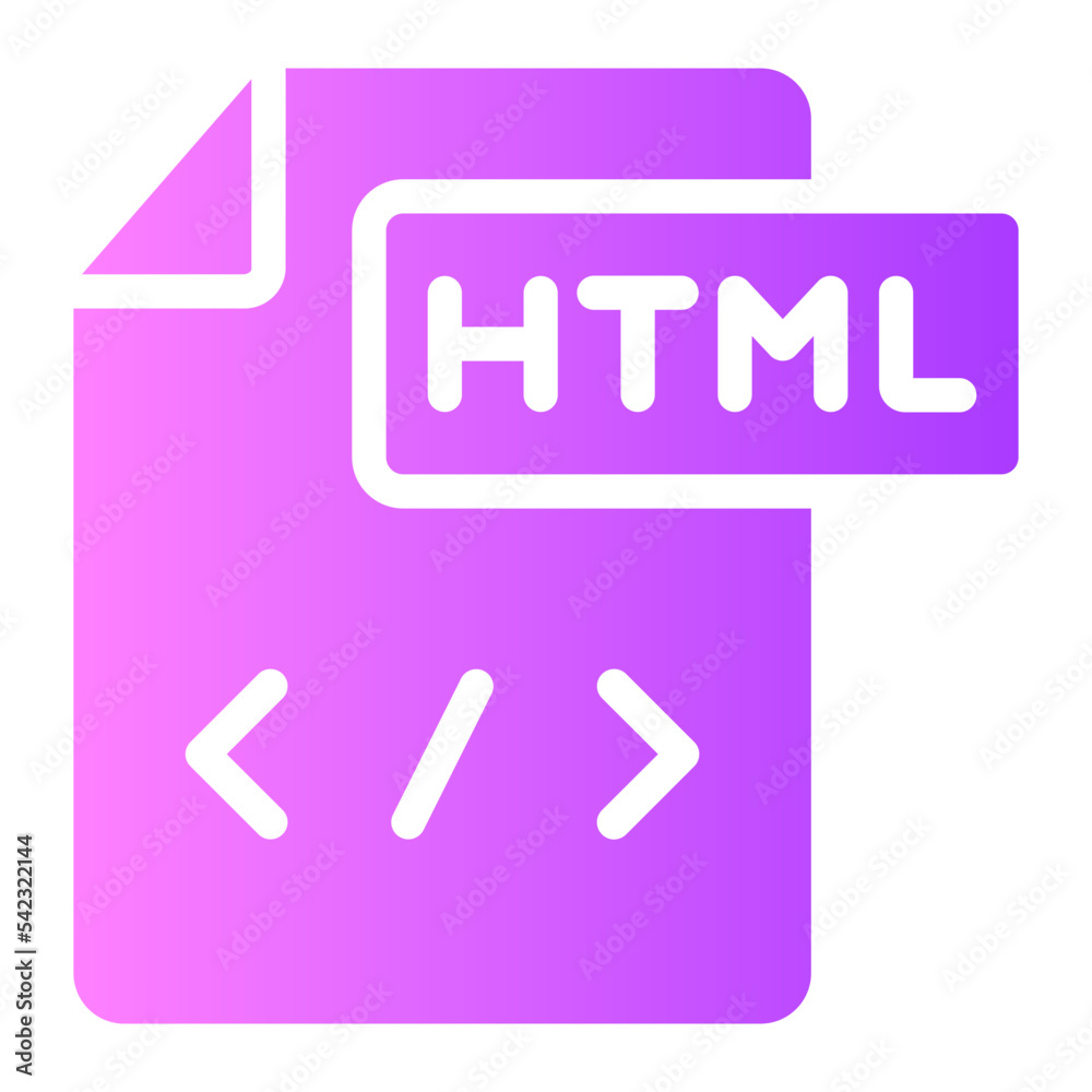 html file gradient icon html file gradient icon