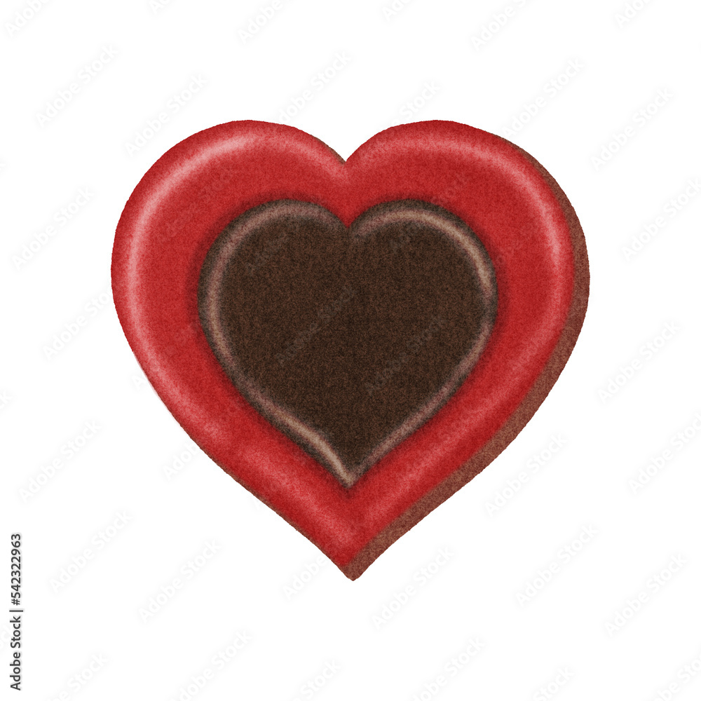 Fototapeta premium Christmas gingerbread cookie watercolor clipart