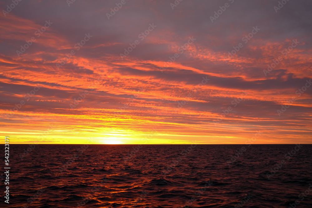 Sunset over the Great Barrier Reef