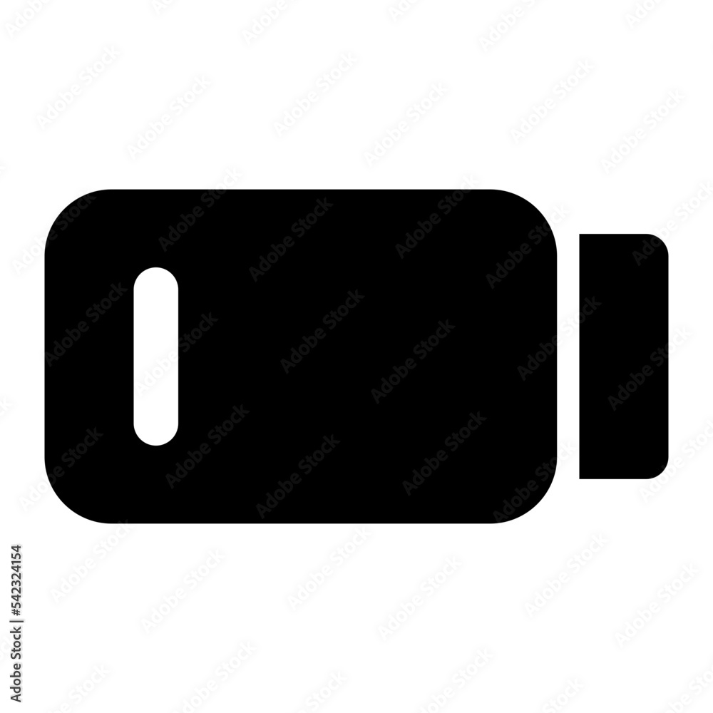 Icon Low Battery With Style Glyph Icon Low Battery With Style Glyph