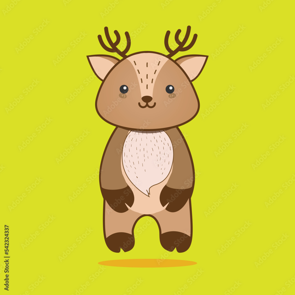 Cute deer cartoon vector illustration animal Cute deer cartoon vector illustration animal