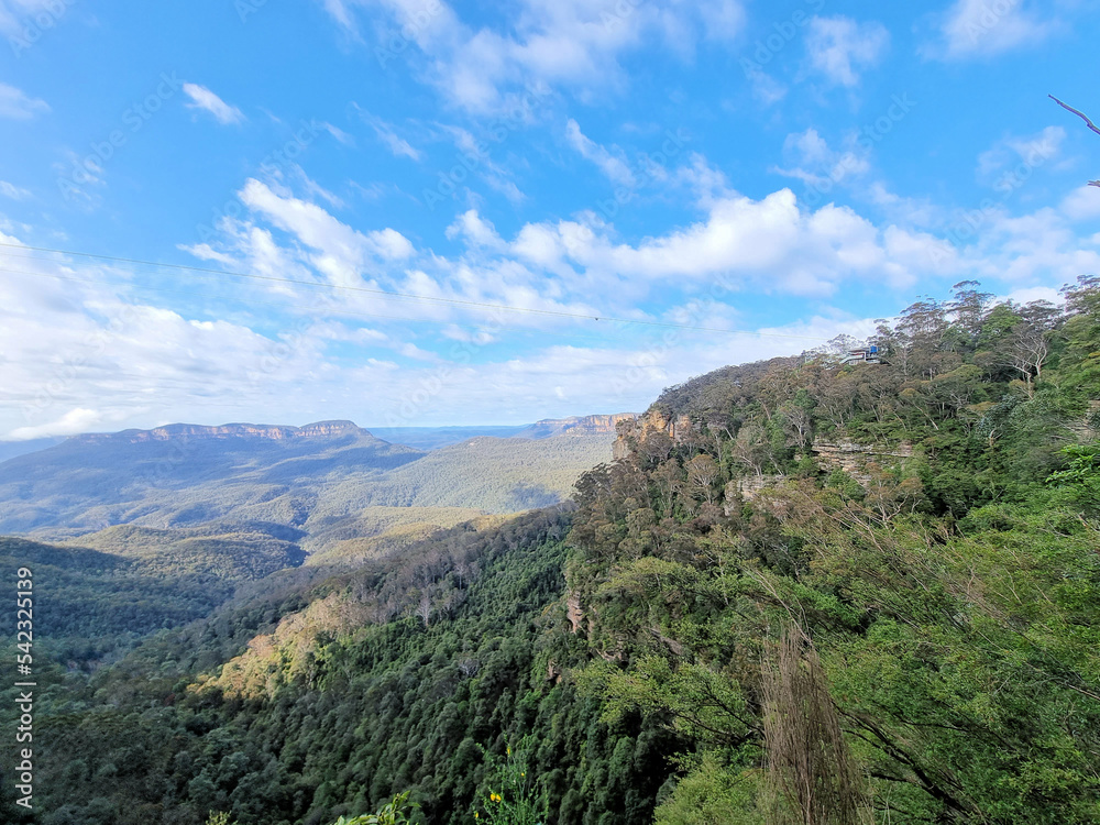 Views Over the Megalong Valley From the Prince Henry Walk in Katoomba Blue Mountains New South Wales Australia