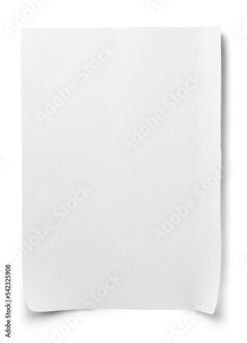 White blank paper, isolated