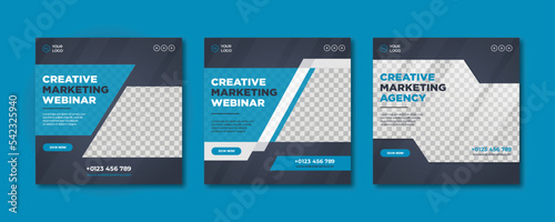 Professional digital marketing agency social media post template