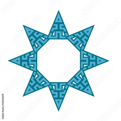 mandala geometric circle pattern  celtic maze ornament. tribal tattoo