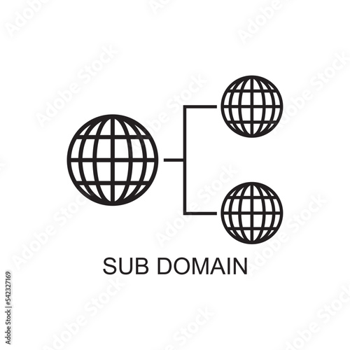 sub domain icon , network icon