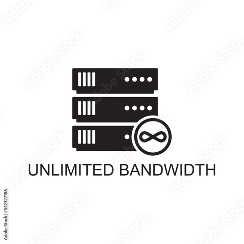 unlimited bandwidth icon , web icon photo