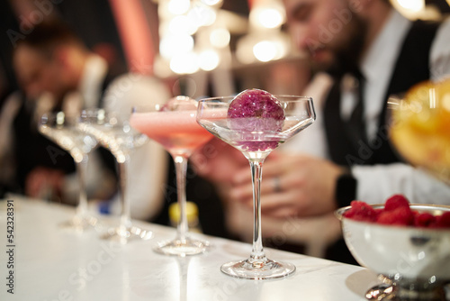 waiter serving champagne