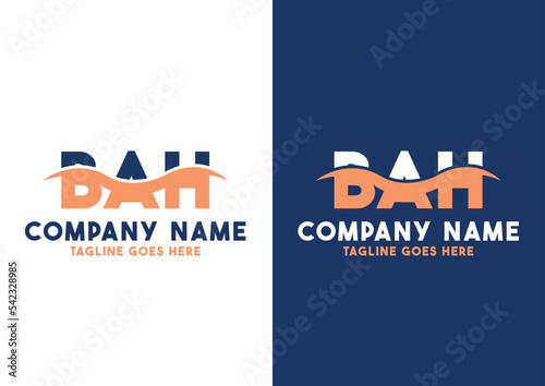 Letter BAH logo design vector template, BAH logo photo