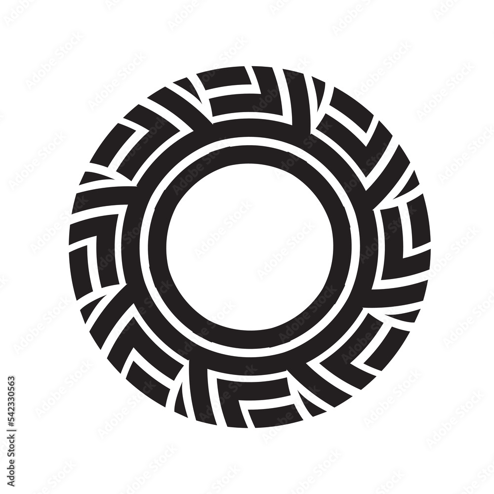 mandala geometric circle pattern  celtic maze ornament. tribal tattoo