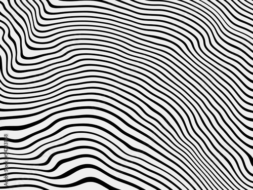 Black and white abstract background. Stripped lines. © Kavik