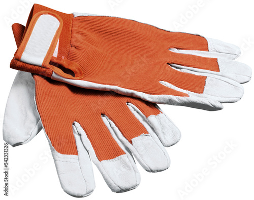Fotografie, Obraz Pair of building gloves isolated on white