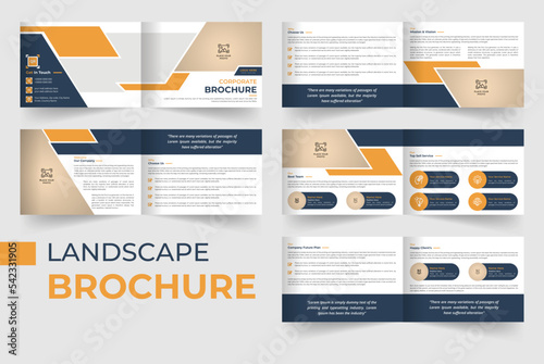 10 Pages Business  multiple multipurpose landscape brochure template