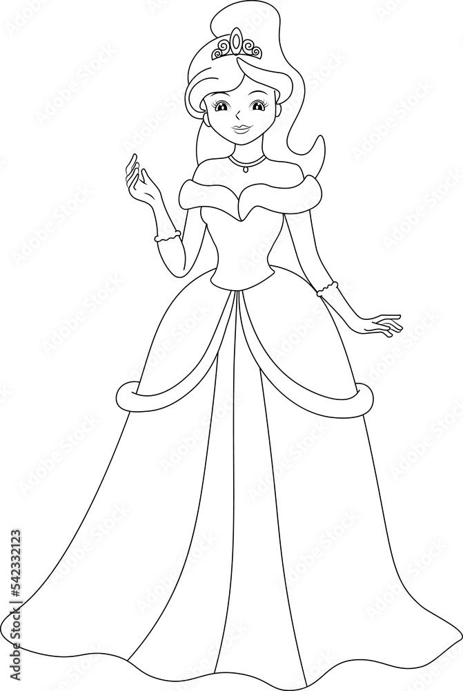 Doodle of princess. Doodle of princess.