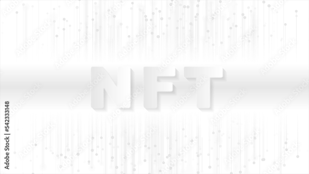 Obraz premium Minimal non fungible token NFT hi-tech background