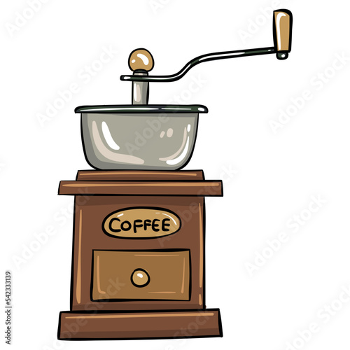 Coffee grinder vector illustration