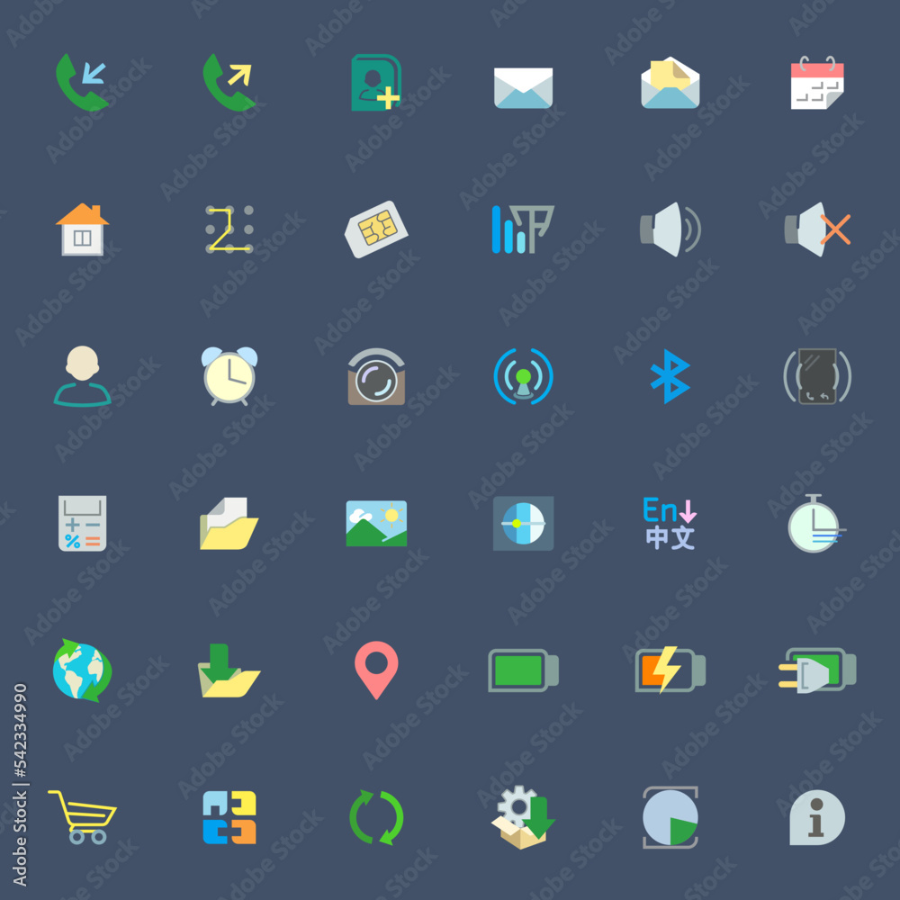 Collection of vector icons for mobile app development. User interface buttons Collection of vector icons for mobile app development. User interface buttons