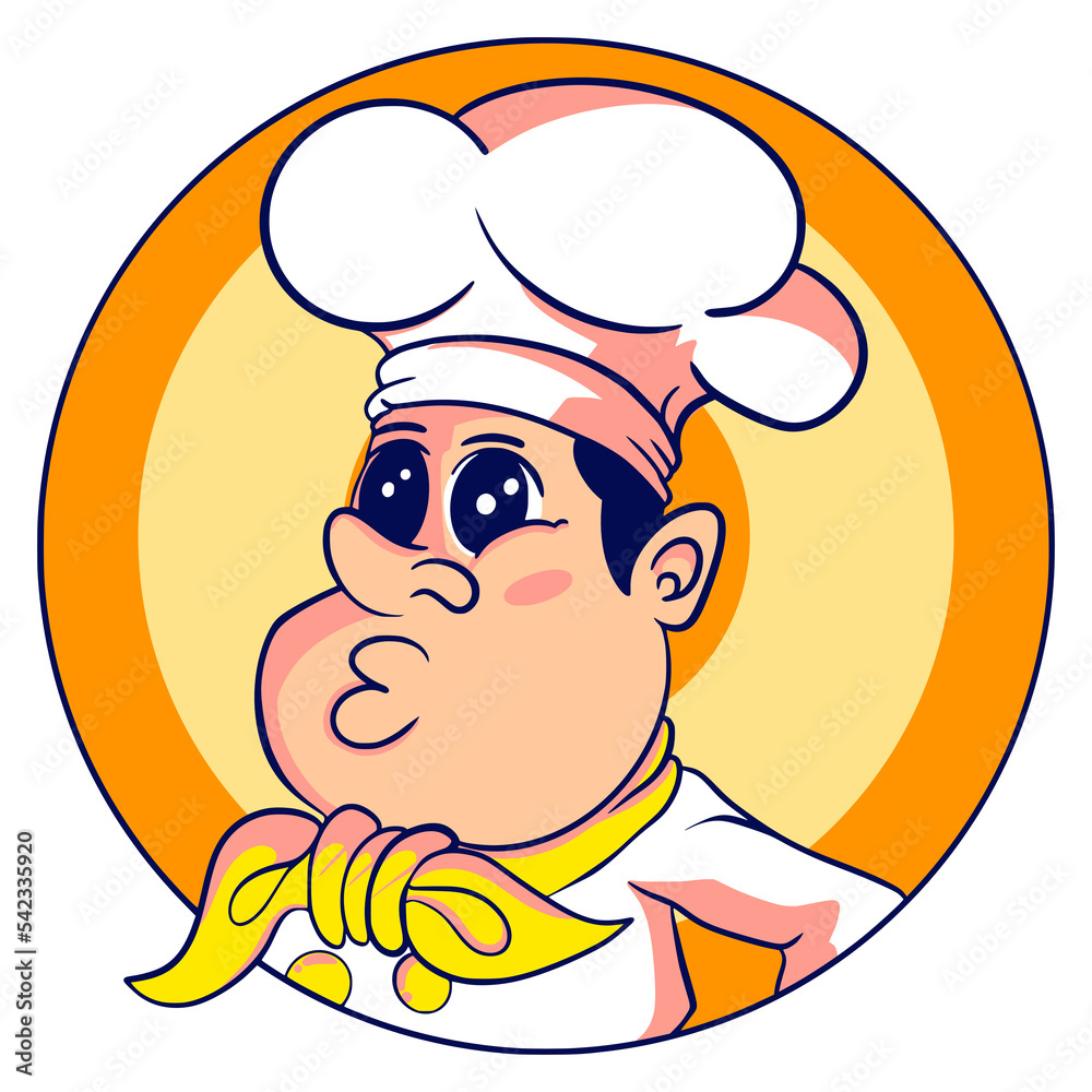 Chef mascot character logo Chef mascot character logo
