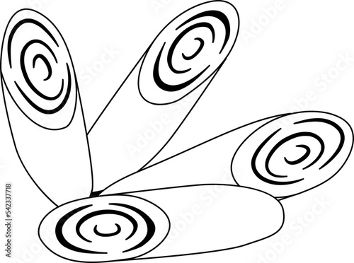 Lemon Grass Leaf Drawing Line Chop