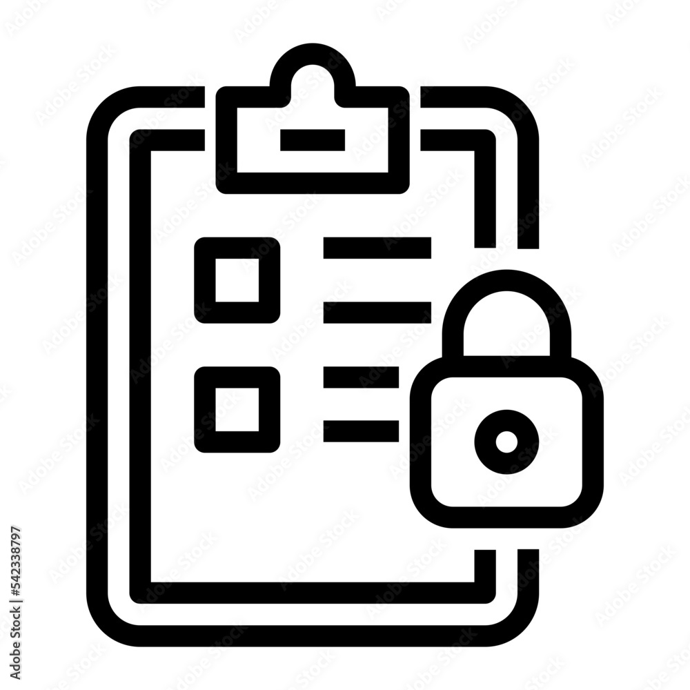 Icon Survey Security With Style Outline Icon Survey Security With Style Outline